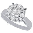 thumbnail image 2 of 14K White Gold Princess & Round Cut Diamond Soleil Engagement Ring 1.00 Ct., 2 of 5
