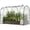 Brown, variant on SLSY Galvanized Raised Garden Bed with PVC Cover,Metal Planter Bottomless Box w/ Roll-Up Window,Mini Greenhouse Tent for Vegetables Flower Fruit