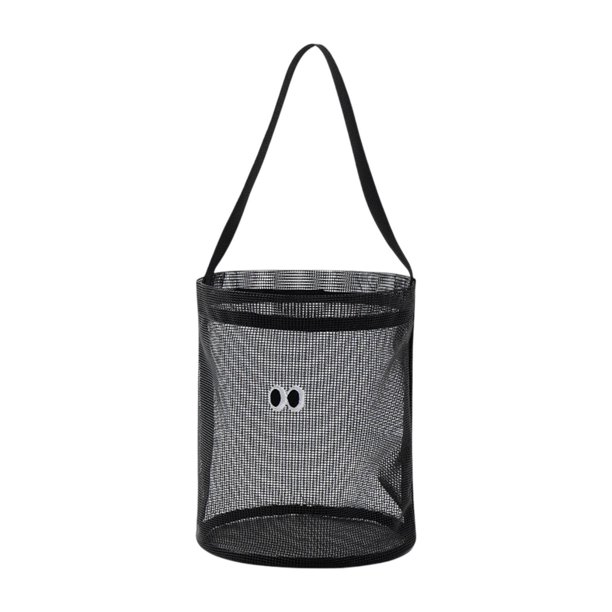 Bolso de malla para playa, mercado, familiar, bandolera, para ir al trabajo, gimnasio, deportes, compras, piscina. Negro