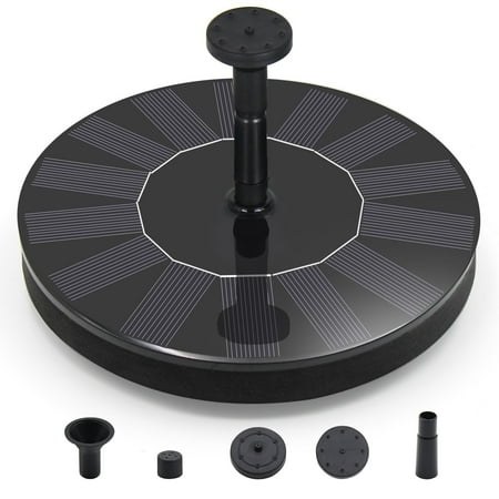 FeelGlad Solar Bird Bath Water Fountain Pump, Free Standing 1.4W Floating Bird Bath Outdoor Fountain Pump for Garden and Patio