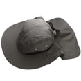thumbnail image 5 of Falari Outdoor Sun Hat, Wide Brim with Neck Flap, Safari Hiking Gardening Fishing Hat - Gray, 5 of 6
