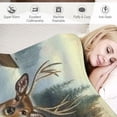 thumbnail image 3 of Orinice Cute Deer Blanket, Soft Cozy Warm Throw Blanket Gifts for Adults Kids Women, Lightweight Comfy Fuzzy   Blankets for Couch, Travel, Car, Home Decor   60x80in, 3 of 6