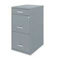 thumbnail image 3 of Space Solutions 3 Drawer Letter Width Vertical File Cabinet with Pencil Drawer, Platinum, 3 of 5