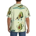 thumbnail image 5 of Balery Avocado for Exercise Men's Casual Button Down Shirt Short Sleeve Textured Summer Cuban Beach Shirts-Medium, 5 of 7