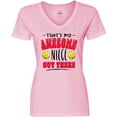 thumbnail image 3 of Inktastic That's My Awesome Niece Out There with Softballs Women's V-Neck T-Shirt, 3 of 5