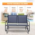 thumbnail image 5 of Nuu Garden  Steel Outdoor Glider Bench Blue, 5 of 11