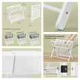 thumbnail image 3 of LEDREM Set of 2 Solid Wood Luggage Rack with Storage Shelf, Foldable Suitcase Stand No Assembly Required for Guest Room Hotel Bedroom, Cloud White, 3 of 6