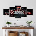 thumbnail image 2 of Elephant Stock Spade Royal Flush Wall Art - Horizontal Multi Panel Canvas - 5 Pieceliving Room Wall Decor - Photography Hobbies And Lifestyle Multi Panel - Black And Red Decor - 36" x 15", 2 of 4