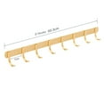 thumbnail image 2 of POINTERTECK Punch-free Coat Hat Hook Rack Multipurpose Wall Mounted Metal Towel Hanger Gold 6 Hooks, 2 of 4