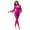 Hot Pink, variant on Womens Gymnastics Artistic Figure Skating Ballet Dance Unitards Rhinestone Long Sleeve Tassel Jumpsuit Black S