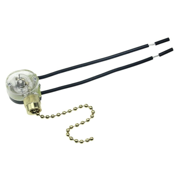 Golden Ceiling Fan Pull Chain Switch Replacement for Fan Light Lamp Control and Easy to Install