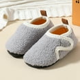 thumbnail image 2 of Hjtefg Baby Thermal Sock Shoes - Thick Sole Soft Bottom Floor Socks with Grips, Warm Cozy Footwear for Cold Weather,Color: 2-Grey Size: 7-8 Years, 2 of 5