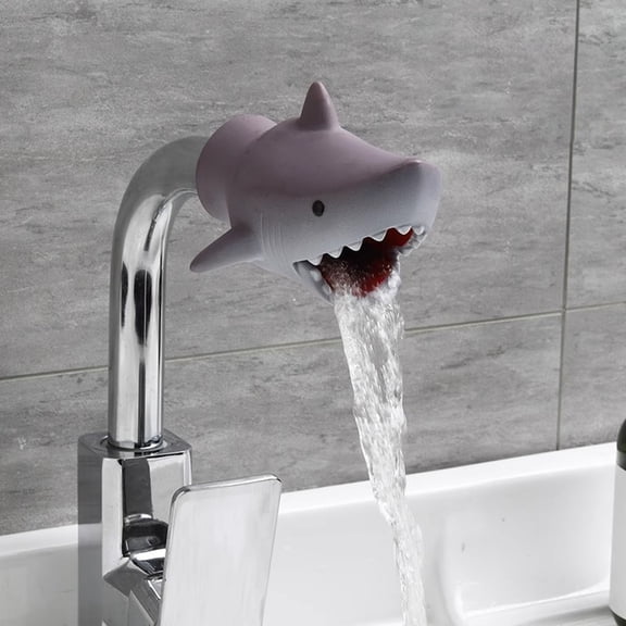 Bathtub Faucet Cover for Kids Cute Shaped Spout Protector Baby Proof Bath Extender Toddler Guard Soft Silicone, 10 cm×9.5 cm×4.5 cm, Grey