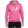 thumbnail image 2 of Wild Bobby His Grace Is Enough Heart Inspirational/Christian Unisex Graphic Hoodie Sweatshirt, Neon Pink, XX-Large, 2 of 5