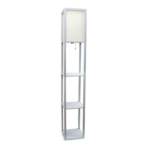 Simple Designs Floor Lamp Etagere Organizer Storage Shelf With