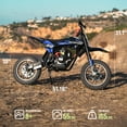 thumbnail image 5 of QEASET Gas Dirt Bike for Adults & Teens, 49CC 4-Stroke Gas Powered Mini Bike, Max Speed 25mph, Age13+(Blue), 5 of 8