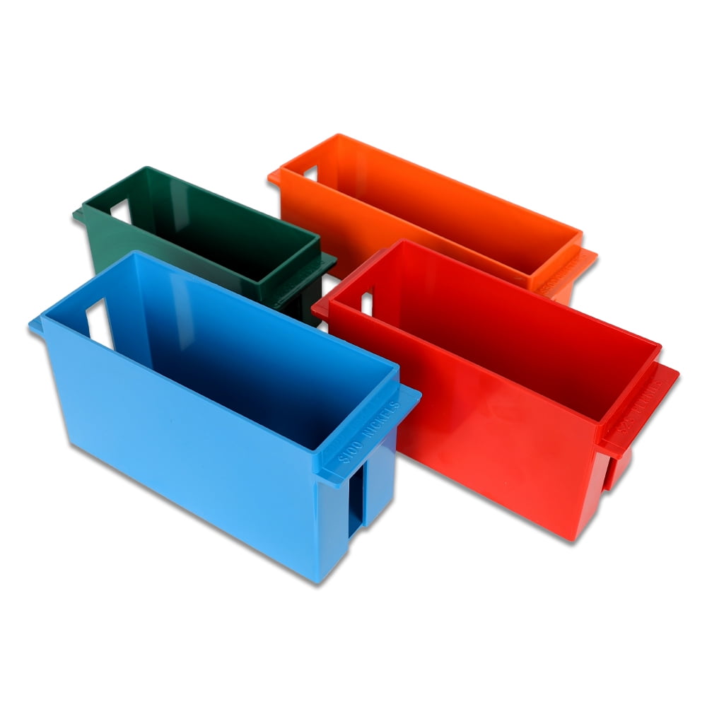 BankSupplies Large Capacity Coin Storage Trays Penny, Nickel, Dime