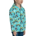 thumbnail image 5 of Kdxio Cartoon Monster Truck Pattern Kids Boys Girls Zip Up Hoodie 3D Printed Hooded Sweatshirt Hoody Coat with Pocket 7-12 Y-Small, 5 of 6