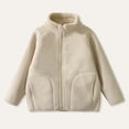 thumbnail image 2 of Abtuhar Boys and Girls Fall Winter Casual Outerwear and Jackets Solid Thick Fleece Zip‑up Coat with Side Pockets for 3‑15 Years, 2 of 5