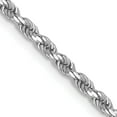 thumbnail image 1 of 14K White Gold Jbsp's 2mm Diamond-Cut Rope Chain (20 X 2) Made In Peru 618-20, 1 of 5