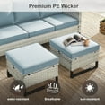 thumbnail image 6 of Bellefurn Outdoor Ottomans for Patio Set of 2,PE Wicker Steel Frame Outdoor Foot Rest with Removable Cushions for Patio Furniture Sets All Weather Rattan Footstool Ottoman for Balcony Backyard, 6 of 6