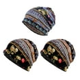 thumbnail image 1 of 3 Pieces Unisex Fashion Slouchy Sleep Turban Caps Headwear, 1 of 9