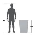 thumbnail image 5 of YHKJ Gray 23 Gallon Slim Rectangular Trash Can with lid Restaurant Trash can Trash can Tall Plastic Trash can Industrial Trash can Square Trash cans for Kitchen Trash can with Dome Lid, 5 of 7