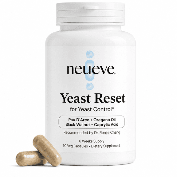 NeuEve Yeast Defense Supplement for Women with Caprylic Acid, Oregano Oil & Pau D’Arco – 90 Capsules