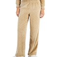 thumbnail image 1 of Crave Fame Womens Faux-Fur Wide-Leg Casual Wide Leg Pants, tan, Juniors, XL, 1 of 1