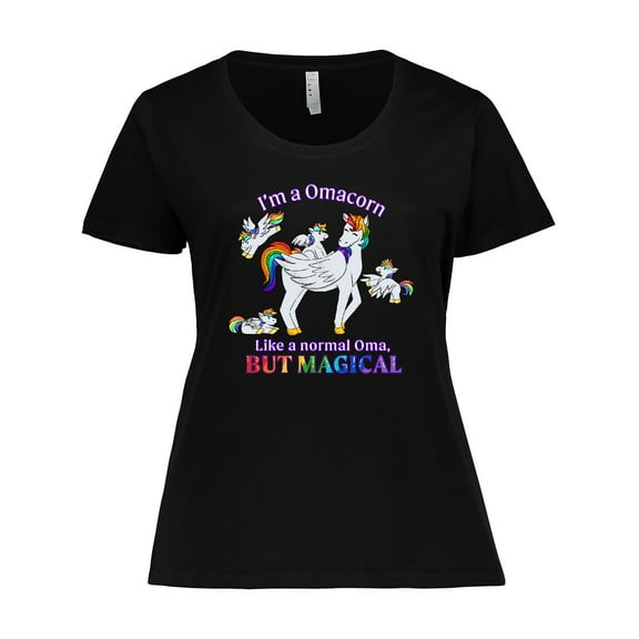 Inktastic I'm a Omacorn, Like a Normal Oma, but Magical Women's Plus Size T-Shirt