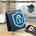 thumbnail image 4 of Miroddi Smart Wallet for Men with Built in Tracker Works for Find My App | RFID Blocking Genuine Leather Bifold Wallet with Cash Pockets & 8 Credit Card Slots, Navy, 4 of 9