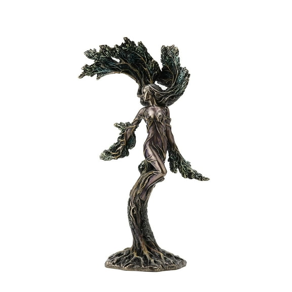 Veronese Design 9 7/8 Inch Tall The Dancing Forest Nymph Meliae Cold Cast Bronzed Resin Statue Fantasy Collectible Figurine Home Nature Spirit