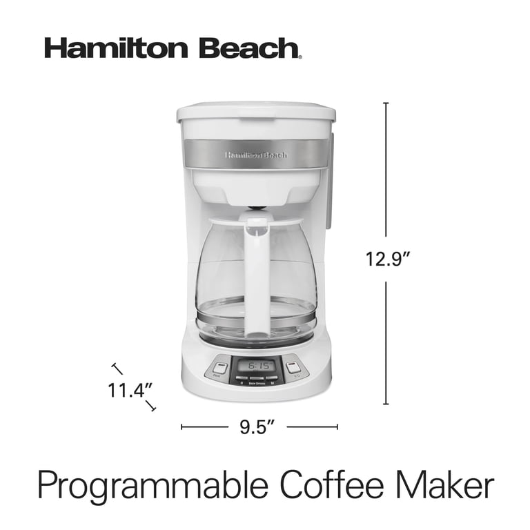 Hamilton Beach 12-Cup Programmable Drip Coffee Maker Machine with