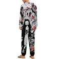 thumbnail image 3 of Demon Slayer Nezuko Unisex Onesie Pajamas Zipper Jumpsuit Hooded One Piece Sleepwear for Family Mens Womens, 3 of 8