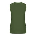 thumbnail image 7 of WTXUE Tank Tops Sleeveless, Scoop Neck Summer Women Floral Button Plus Size Tank Loose Vest T Shirts Tunics Tee Solid Casual Tops for Women'S Plus Green 4XL, 7 of 7