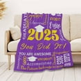 thumbnail image 4 of Graduation Soft Throw Blanket 2025, Birthday High School College Graduation Gifts for Daughter Son from Mom Dad, Class of 2025 Graduation Blanket Gifts for Him Her, 4 of 5