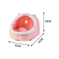 thumbnail image 2 of Cat Beds for Indoor Cat Pet Beds for Cats and Small Dogs Cat Bed Cave Pet Plush Tent House for Cats Kitten Dogs Puppy and Rabbit Pink Sizes-M, 2 of 6