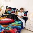 thumbnail image 3 of Erosebridal Boys Gamer Full Size Sheets,American Rugby Sport Gaming Bed Sheets For Classic Retro Gaming Lovers 4 Pieces, 3 of 6
