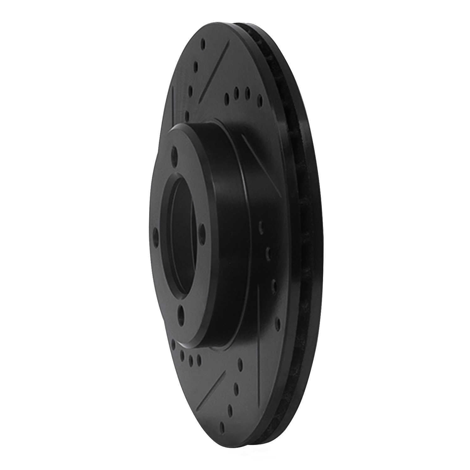 Dynamic Friction Company 633-76020L DFC Brake Rotor - Drilled And Slotted - Black