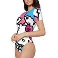 thumbnail image 2 of Lsque Sanrio Women's Crew Neck Short Sleeve Bodysuit Basic T Shirts Tops Onesie Adult Cute Pajama-Small, 2 of 8