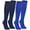 Blue & Navy, variant on Gustave 2 Pairs Soccer Socks Multi-Sport Athletic Socks for Baseball Softball Football, Unisex Knee High Sports Compression Socks for Men Women "Blue"