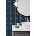 thumbnail image 5 of NextWall Retro Faux Subway Tile Peel and Stick Wallpaper (Navy Blue), 5 of 8