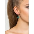 thumbnail image 2 of Latelita Valerie Pear Dangle Earrings 18ct Rosegold Plated Sterling Silver Dangle Lab Created  Round  Cubic Zirconia Green  Rosegold Perfect Partywear, 2 of 4