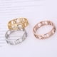 thumbnail image 2 of Anillo de acero de titanio europeo y americano, anillo de joyería de acero inoxidable hueco simple para mujer, anillo de pareja para hombres, 2 of 6