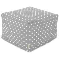 Majestic Home Goods Ottoman Pouf Ikat Dot Gray