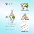 thumbnail image 2 of Taioiat Double Birthstone Necklaces for Women 18K Gold Plated Birthstone Rose Flower Jewelry Anniversary Valentines Day Mother's Day Birthday Gifts for Her Wife Girlfriend Mom, 2 of 7