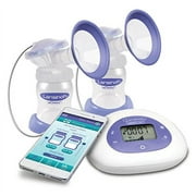 Lansinoh Smartpump Double Electric Breast Pump, Connects to Lansinoh Baby App via Bluetooth, Bonus Live CLC Help, Breast Pump Bra Compatible and Adjustable Suction & Pumping Levels for Mom's Comfort