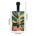 thumbnail image 4 of Luggage Tags for Suitcases, Cat Hiding In Potted Plants Leather Bag Luggage Tags ID Label Tags Privacy Protection Travel Bag Labels, 4 of 6