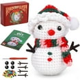 thumbnail image 1 of HLONK Christmas Crochet Kits for Beginners  Complete Christmas Tree Decor DIY Crochet Kit Craft Knitting Kit with Crochet Hooks Yarns Step-by-Step Video Tutorials DIY Gift Deco for Adults, 1 of 7