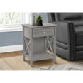 thumbnail image 4 of Accent Table - End - Side - 2 Tier - Nightstand - MDF - Wood - Gray - Storage, 4 of 4